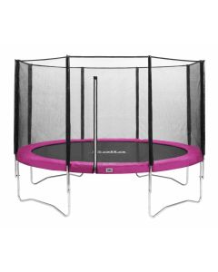 trampoline met veiligheidsnet - Roze (o 366cm ) + gratis trapje