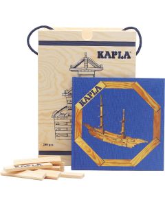KAPLA® Blank met Voorbeeldboek Blauw 280 Plankjes