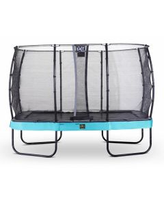 Elegant Premium trampoline rectangular 244x427cm with safetynet Economy - blue
