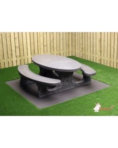 Picknickset Standaard Antraciet-Beton Ovaal