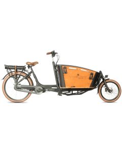 VOGUE Carry 2 elektrische bakfiets Zwart/Bruin/Zwart