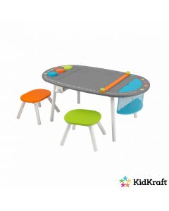 Krijtbordtafel met stoelen