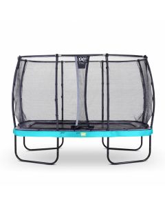 Elegant trampoline rectangular 244x427cm with safetynet Deluxe - blue