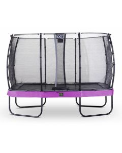 Elegant Premium trampoline rectangular 244x427cm with safetynet Economy - purple