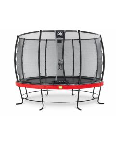 Elegant trampoline ø427cm with safetynet Deluxe - red