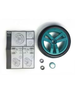 Wiel aqua-zwart 9x2 (aqua dop)