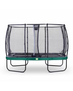 Elegant trampoline rectangular 244x427cm with safetynet Deluxe - green