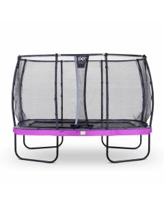 Elegant trampoline rectangular 244x427cm with safetynet Deluxe - purple