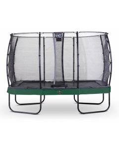 Elegant Premium trampoline rectangular 214x366cm with safetynet Economy - green