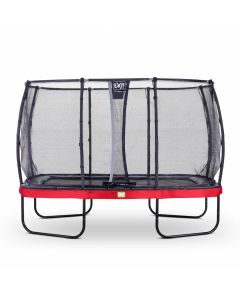 Elegant trampoline rectangular 214x366cm with safetynet Deluxe - red