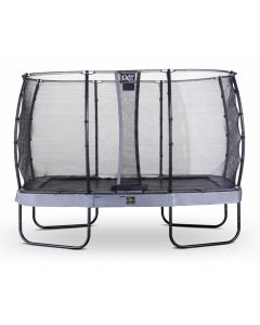 Elegant Premium trampoline rectangular 214x366cm with safetynet Economy - grey