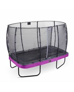 Elegant Premium trampoline rectangular 214x366cm with safetynet Economy - purple