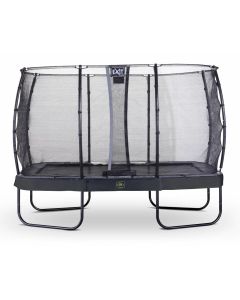 Elegant Premium trampoline rectangular 214x366cm with safetynet Economy - black