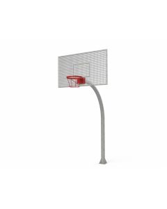 Basketbalpaal (verzinkt, bord en ring gecoat)