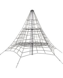 KBT Piramidenet gewapend touw - 4.5m - Zwart/Galv/Zwart premium